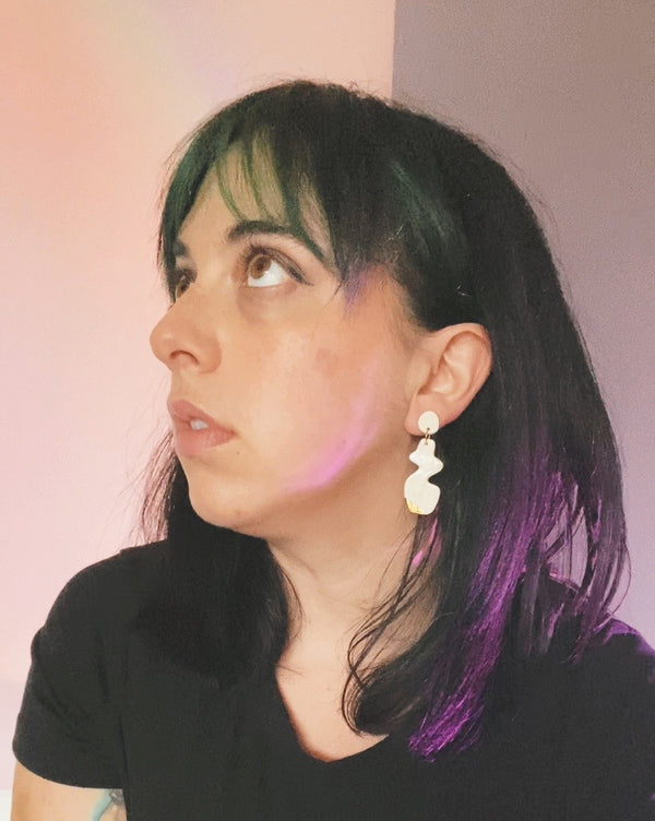 ceramic abstract earrings