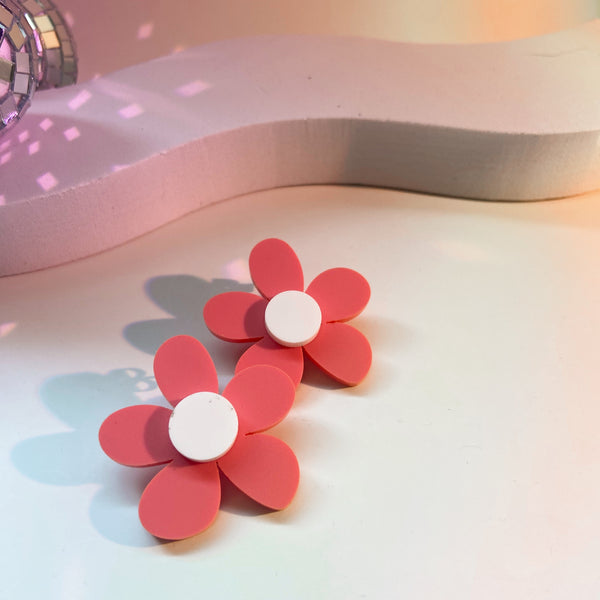 flower acrylic earrings