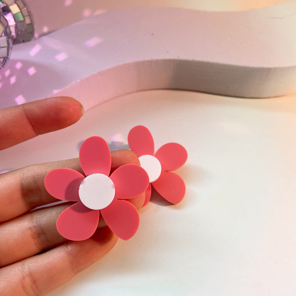flower acrylic earrings