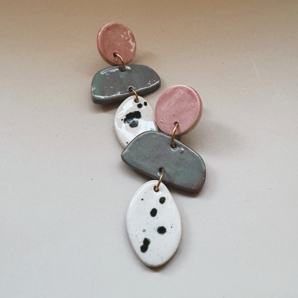 ceramic statement earrings