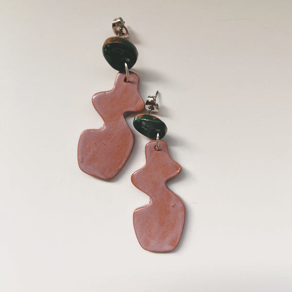 ceramic statement earring