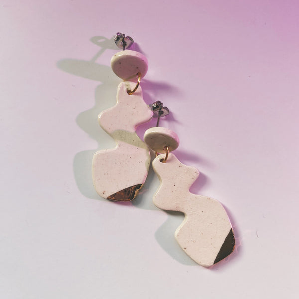 ceramic abstract earrings