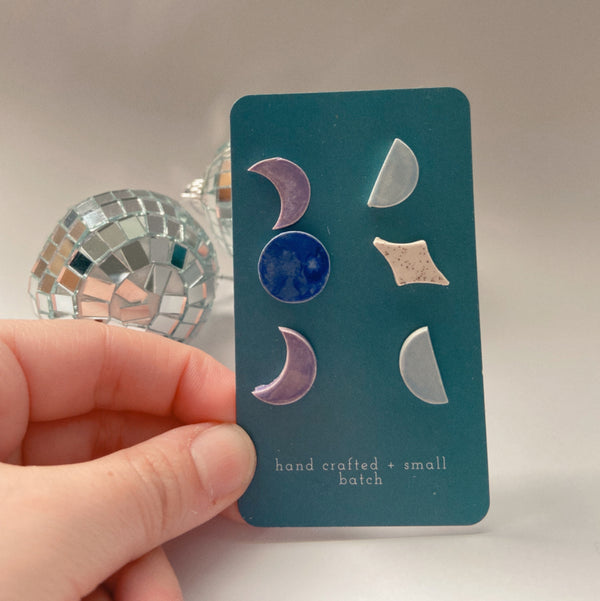 moon phase stud pack