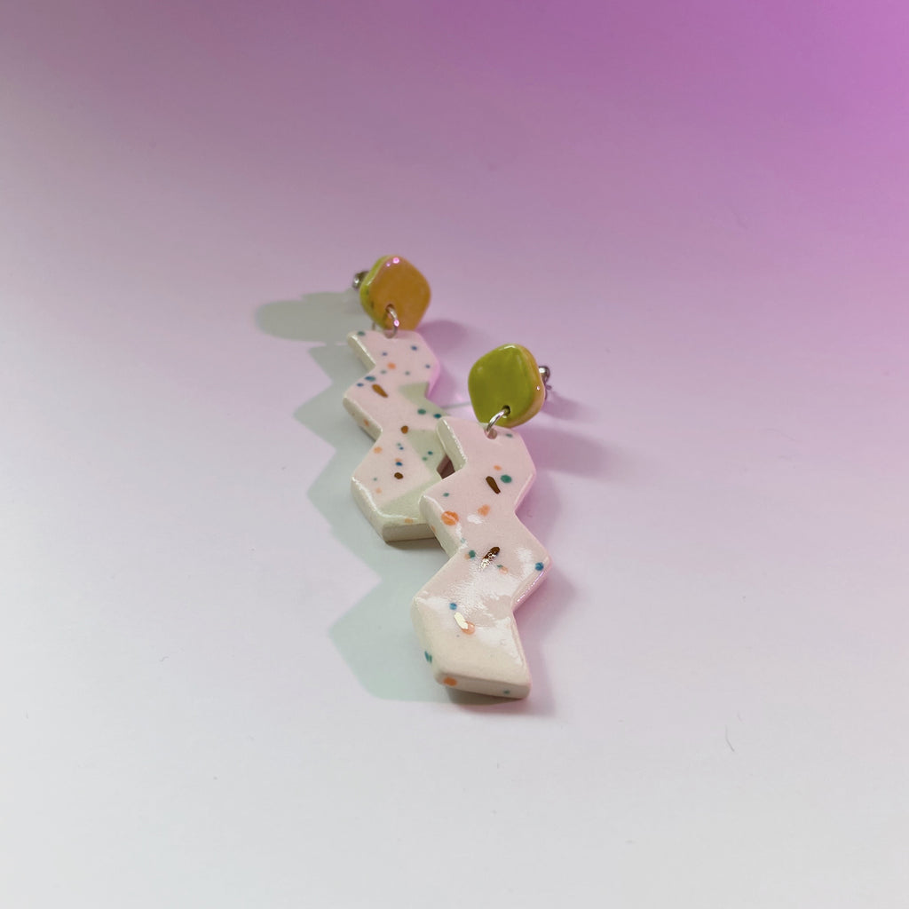 ceramic  statement earrings