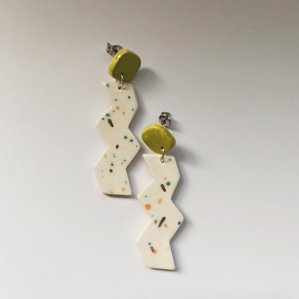 ceramic  statement earrings