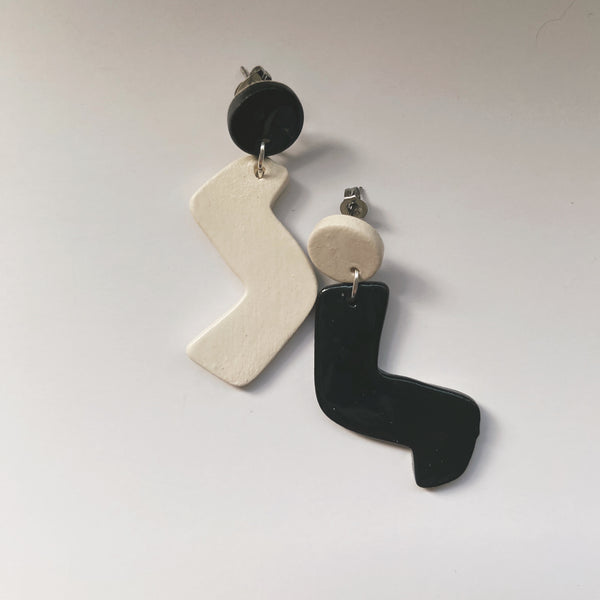 ceramic statement  earrings