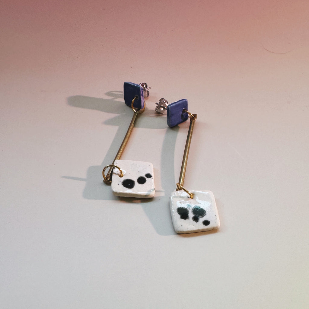 ceramic statement earrings