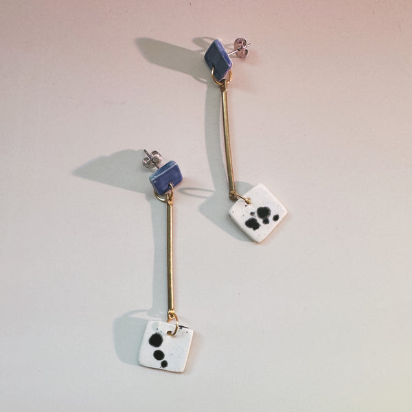 ceramic statement earrings