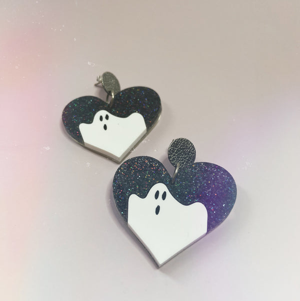 ghost acrylic earrings