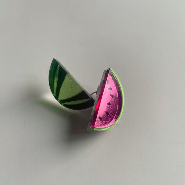 watermelon handmade acrylic earrings