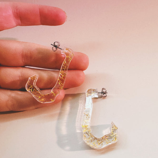 acrylic hoop earrings