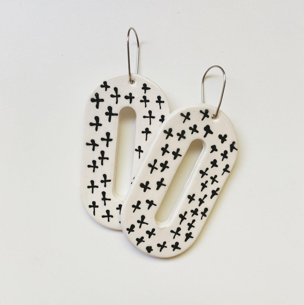 CROSSES- Pill Dangle Earrings - gloriafaye