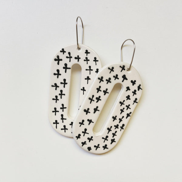 CROSSES- Pill Dangle Earrings - gloriafaye