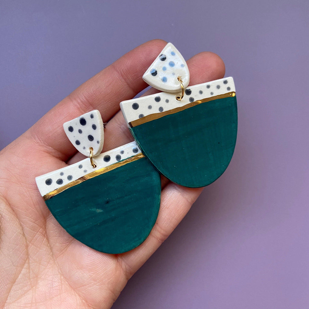 statement ceramic earrings