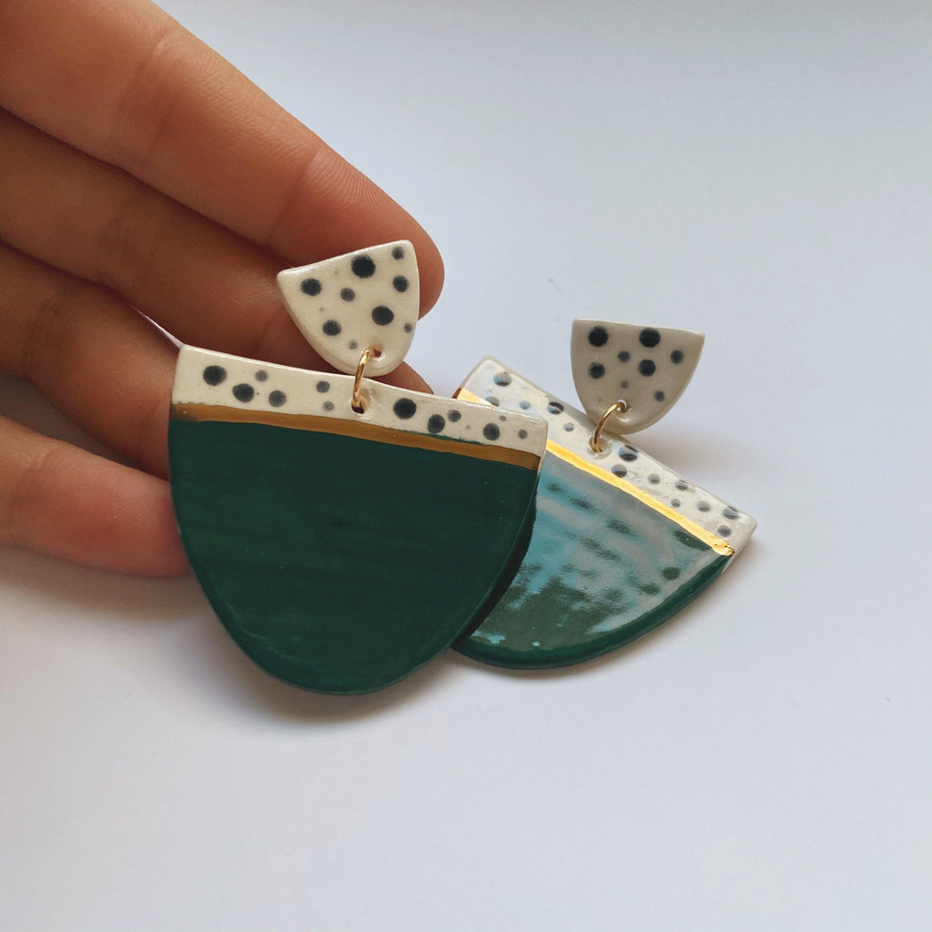 statement ceramic earrings