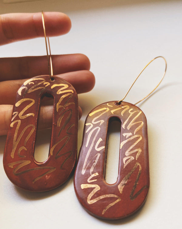 HUMMING- Mauve earrings - gloriafaye