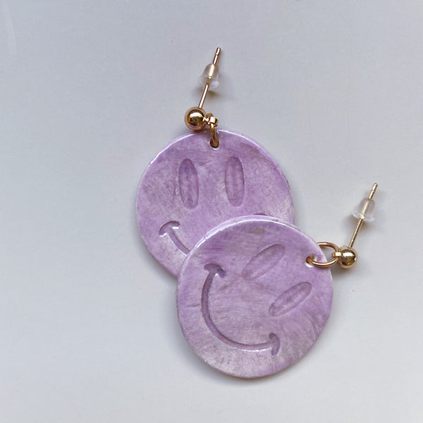 smiley ceramic  earrings