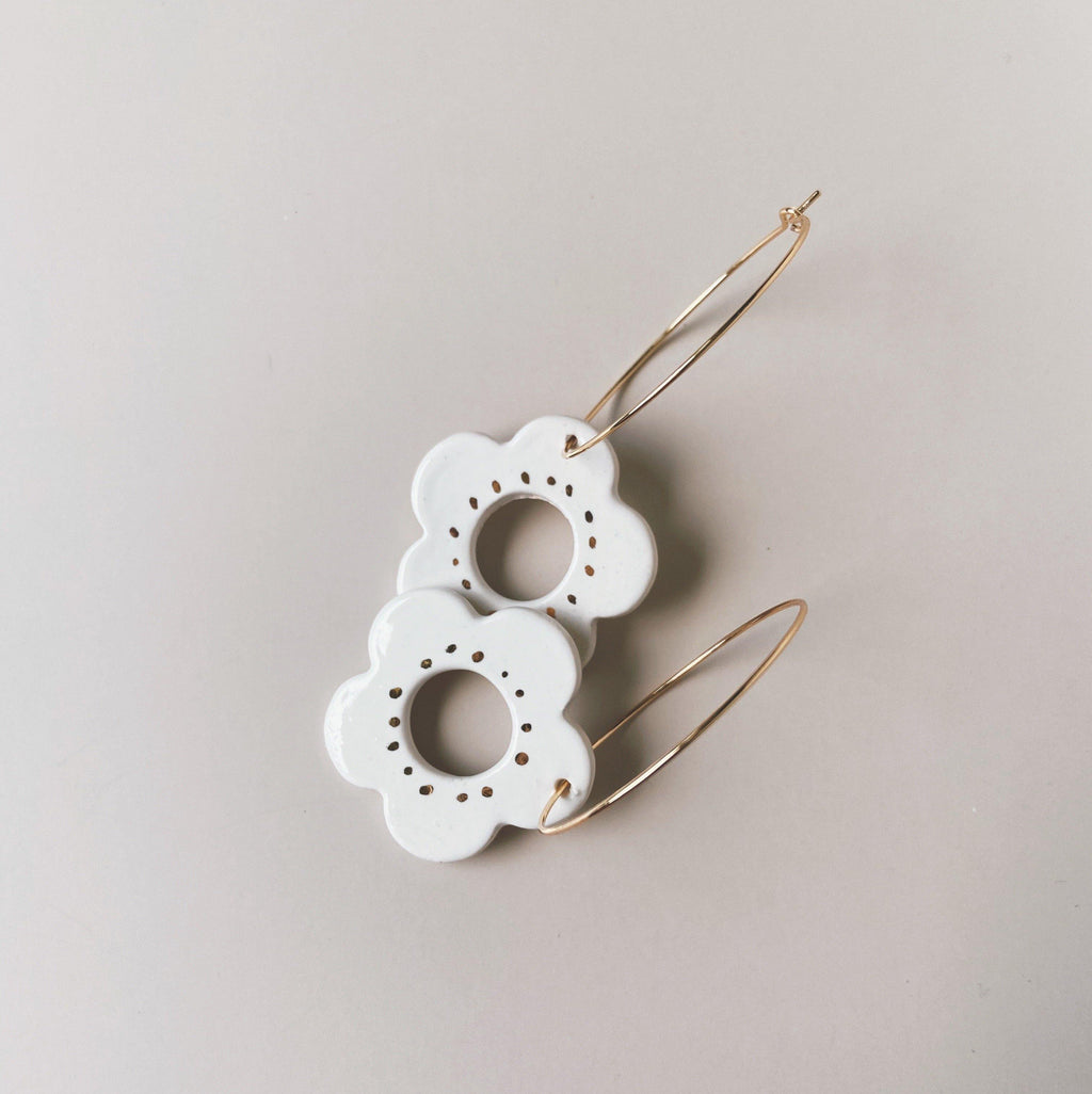 ceramic statement earrings