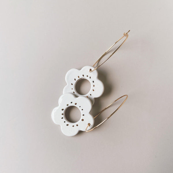 ceramic statement earrings
