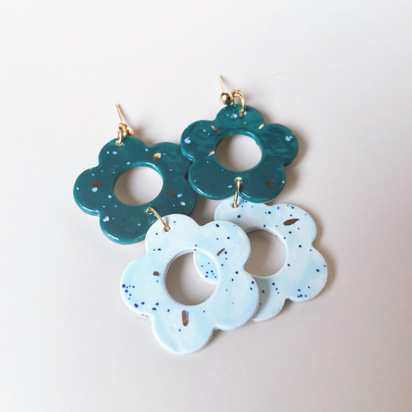 ceramic statement earrings