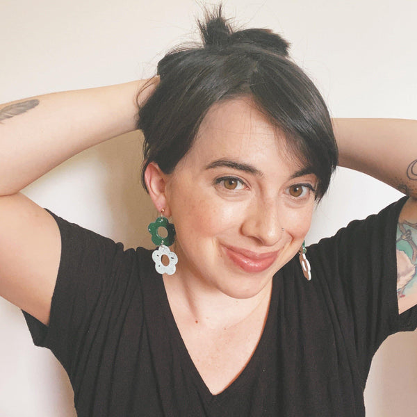 ceramic statement earrings