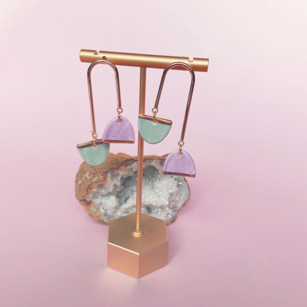 ceramic statement earrings