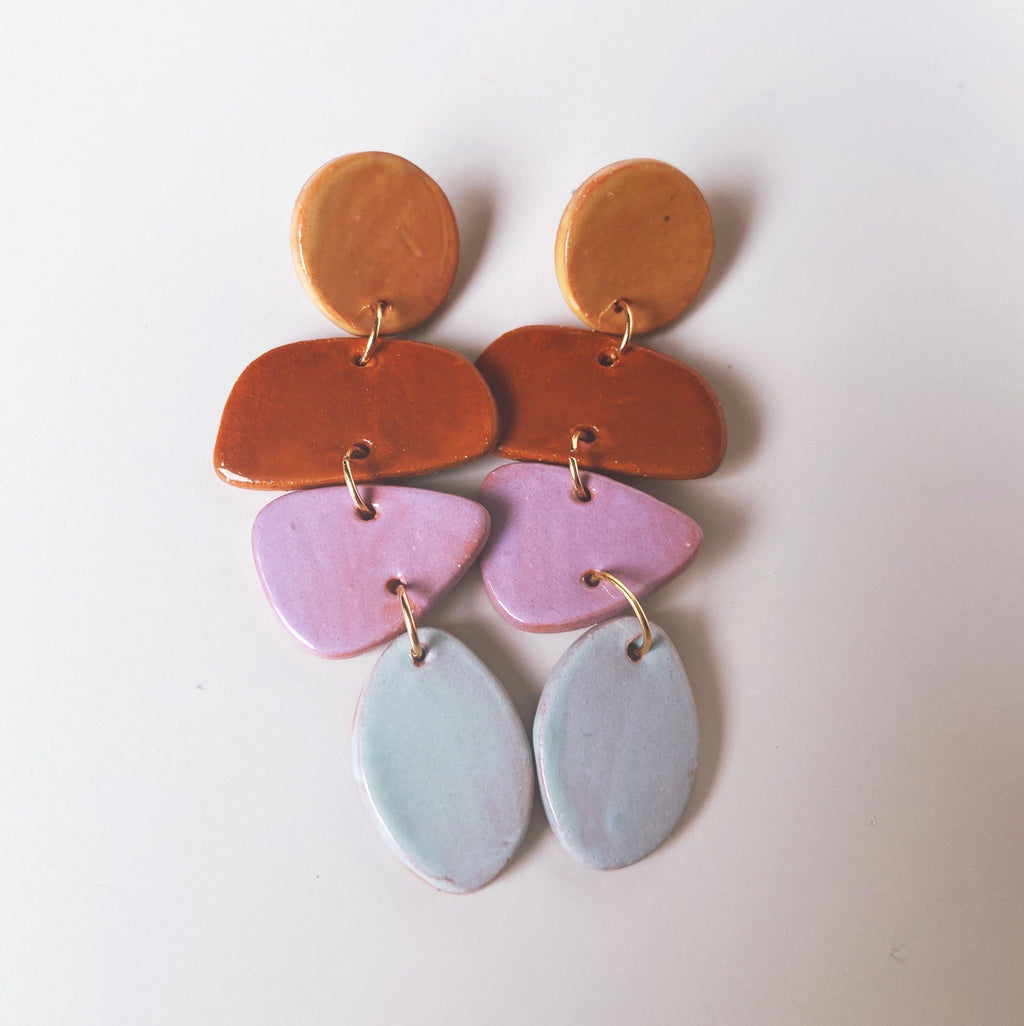 ceramic statement earrings