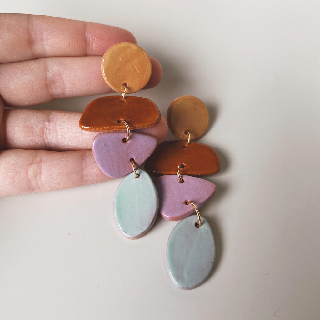 ceramic statement earrings