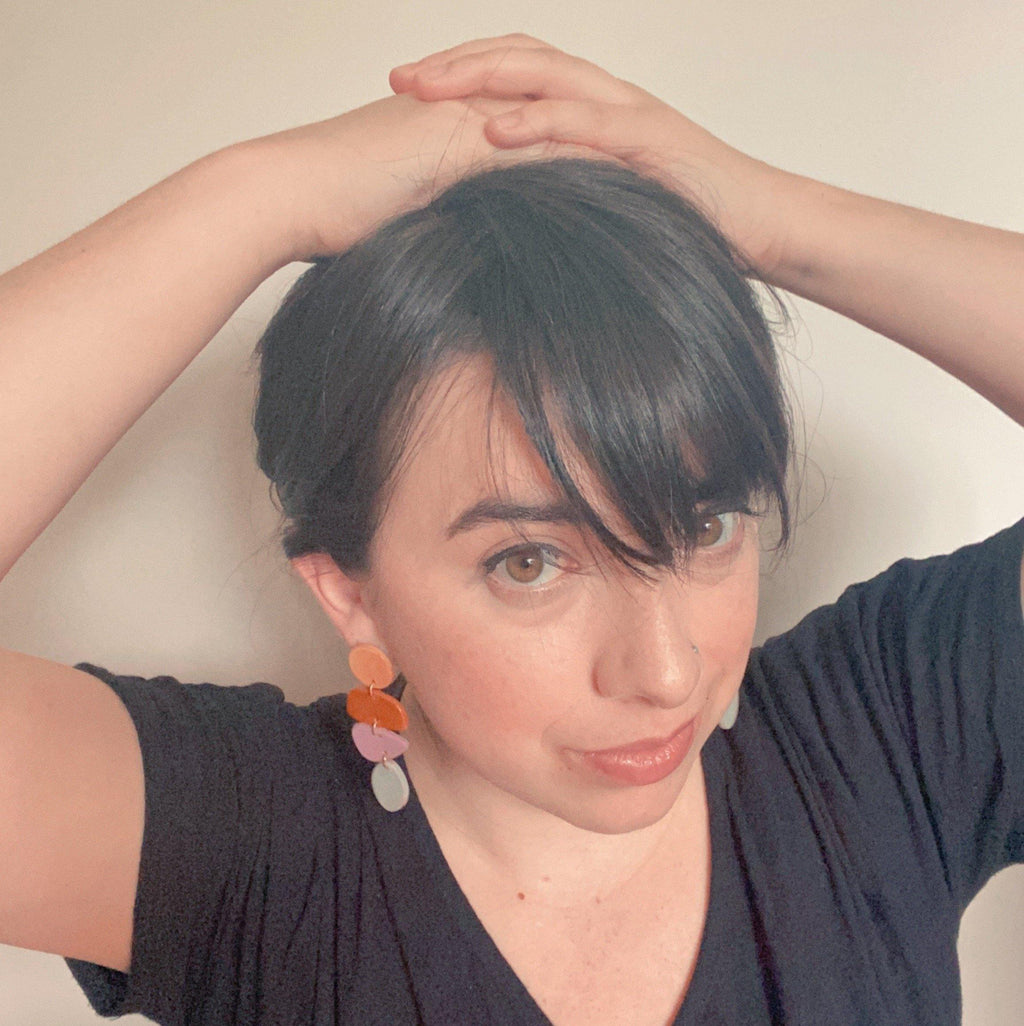 ceramic statement earrings