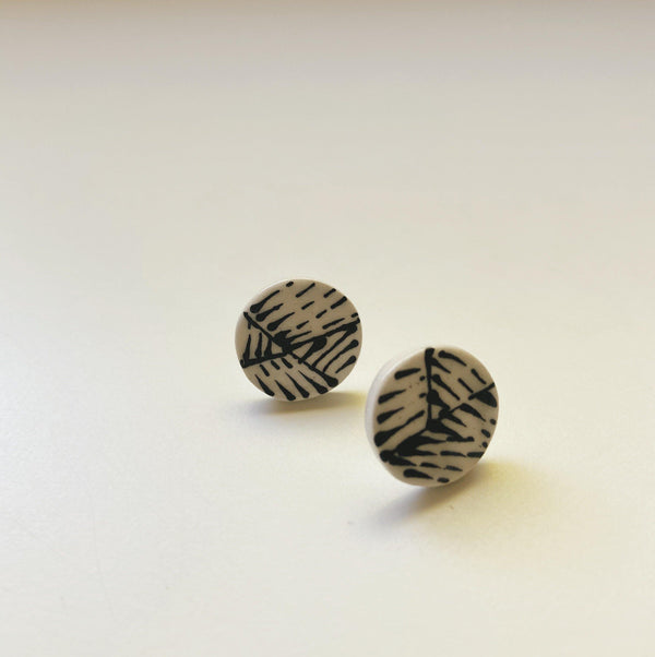Line art studs - gloriafaye