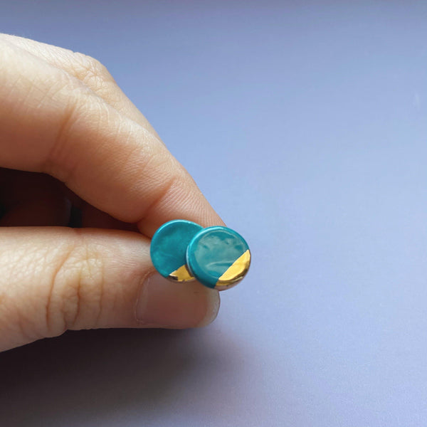 small gold dipped studs