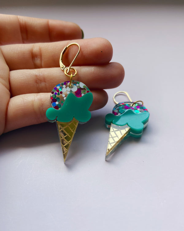 ice cream acrylic earrings