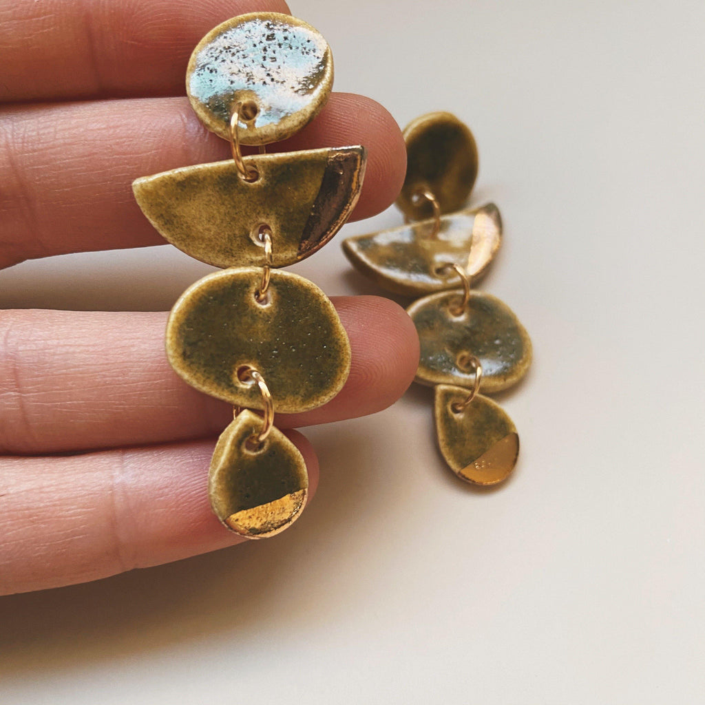 statement ceramic earrings