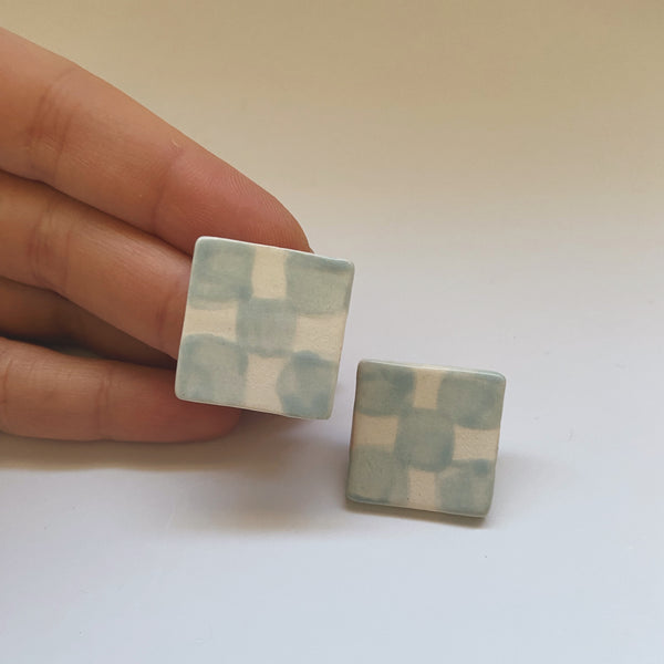 ceramic checkered studs