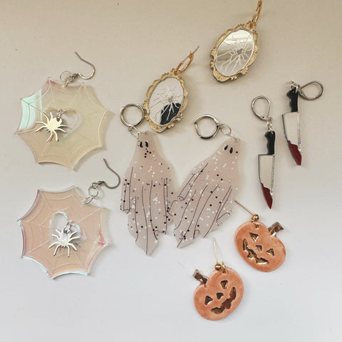 halloween acrylic earrings