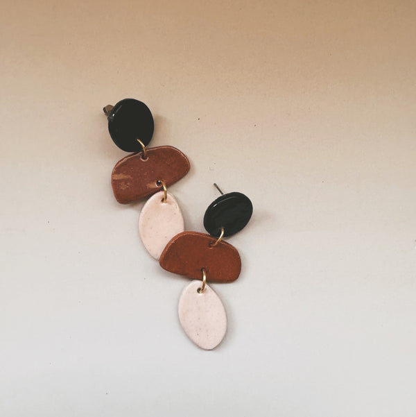ceramic abstract earrings