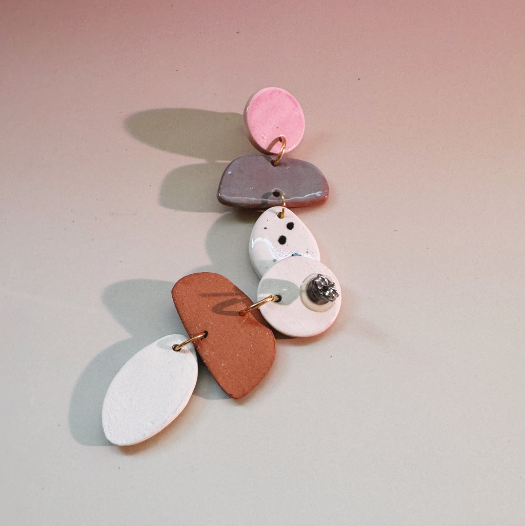 ceramic statement earrings