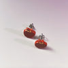 apple ceramic stud earrings