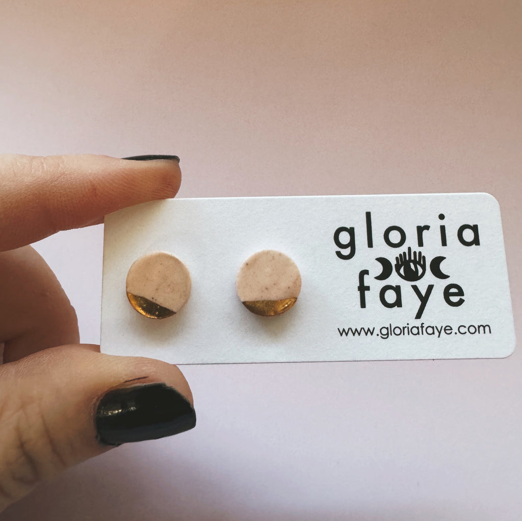 SM. Gold Dipped Studs - gloriafaye