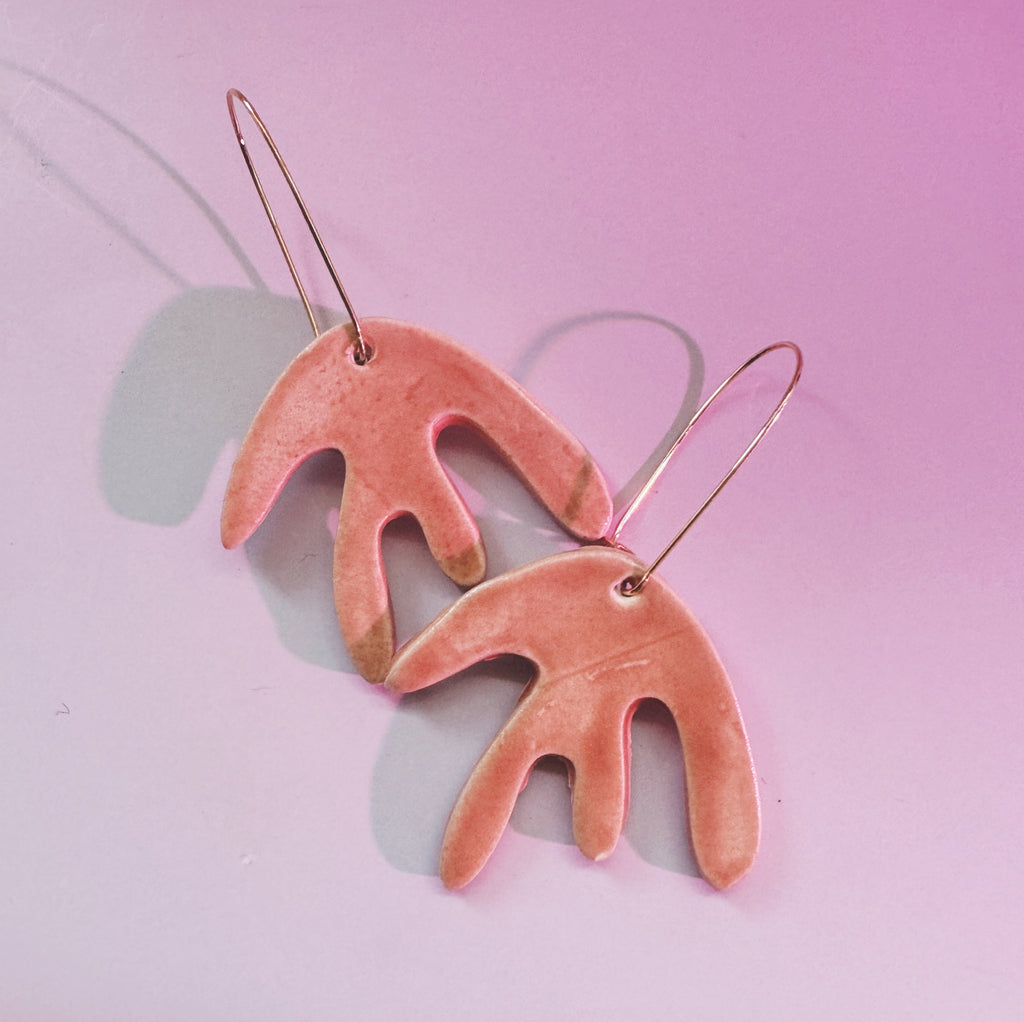 ceramic statement earrings