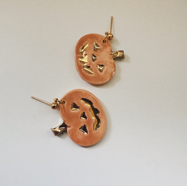 ceramic pumpkin earrings