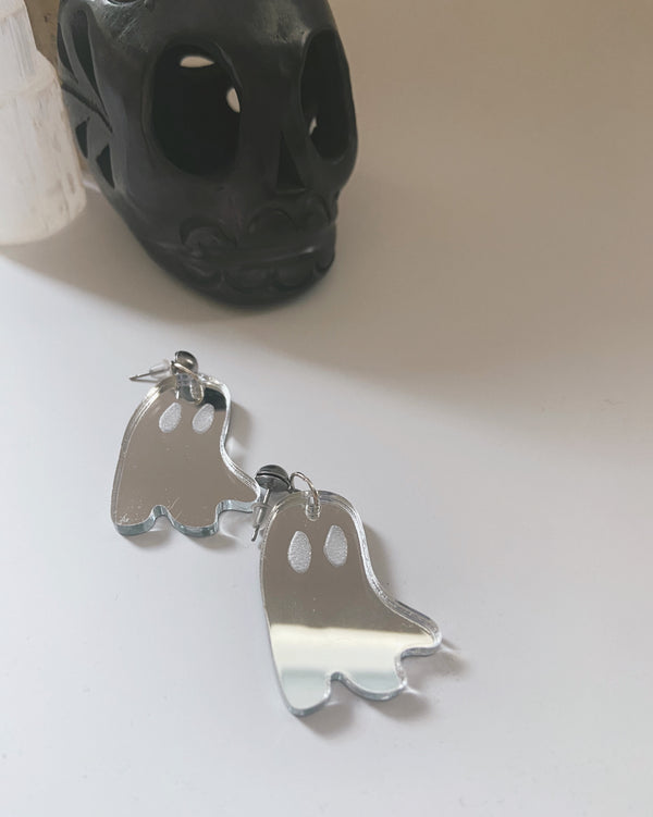 ghost acrylic earrings