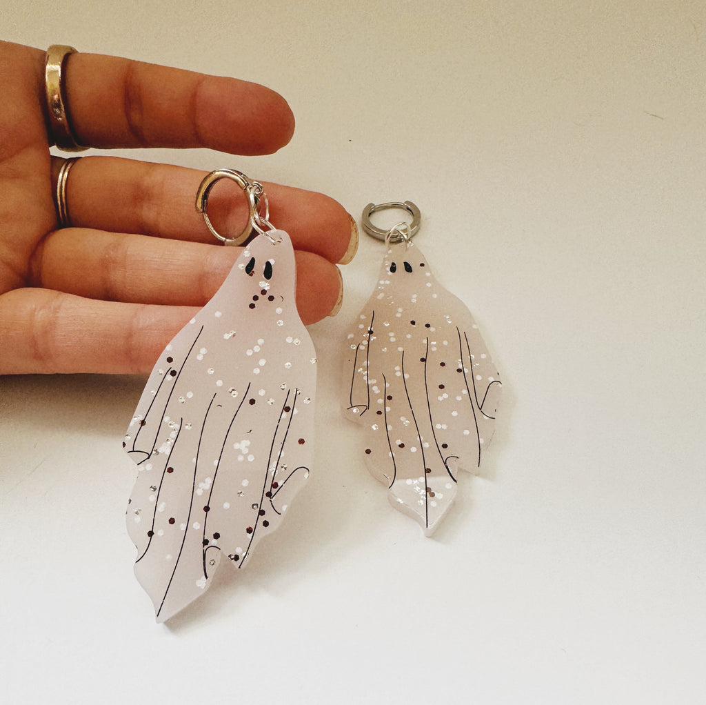 acrylic ghost earrings