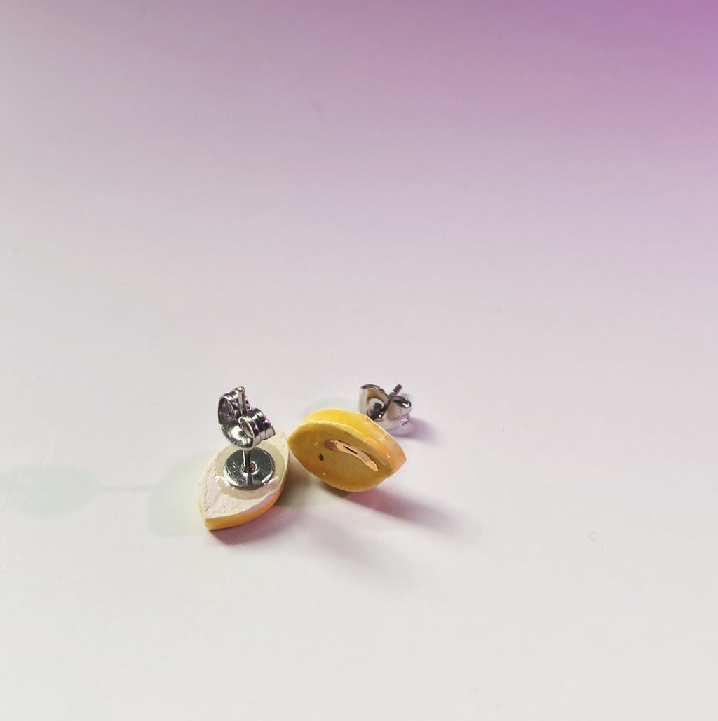 lemon ceramic stud