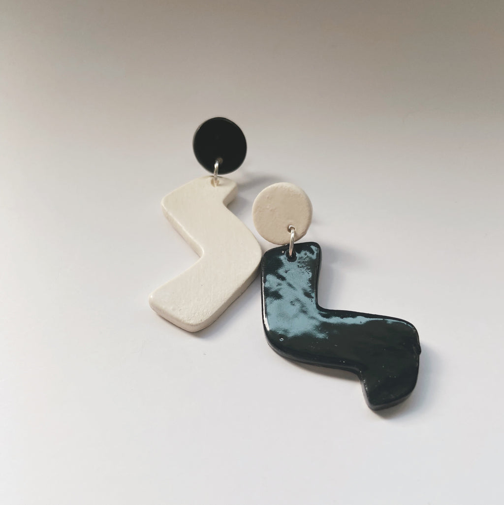 ceramic statement  earrings