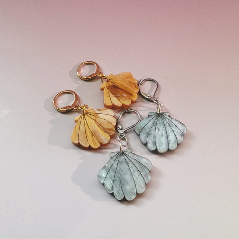 acrylic sea shell earrings