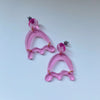 pink acrylic earrings