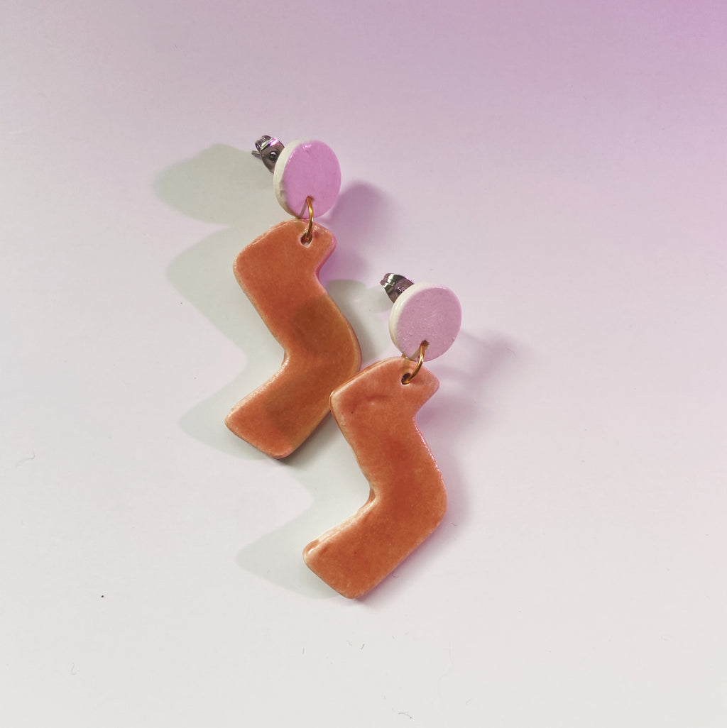 ceramic statement earrings