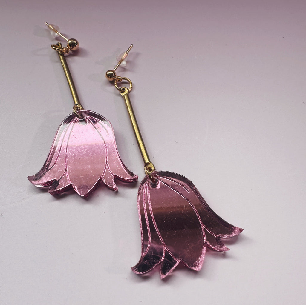 handmade tulip earrings