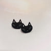 evil cat acrylic stud earrings